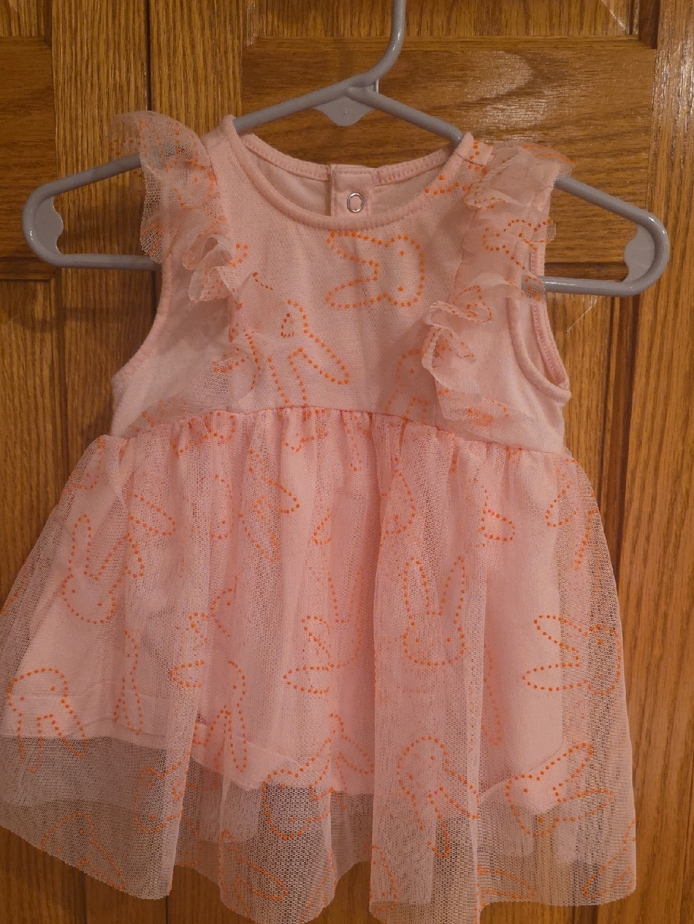 Cat & Jack Pink Dress with Orange Bunny Print